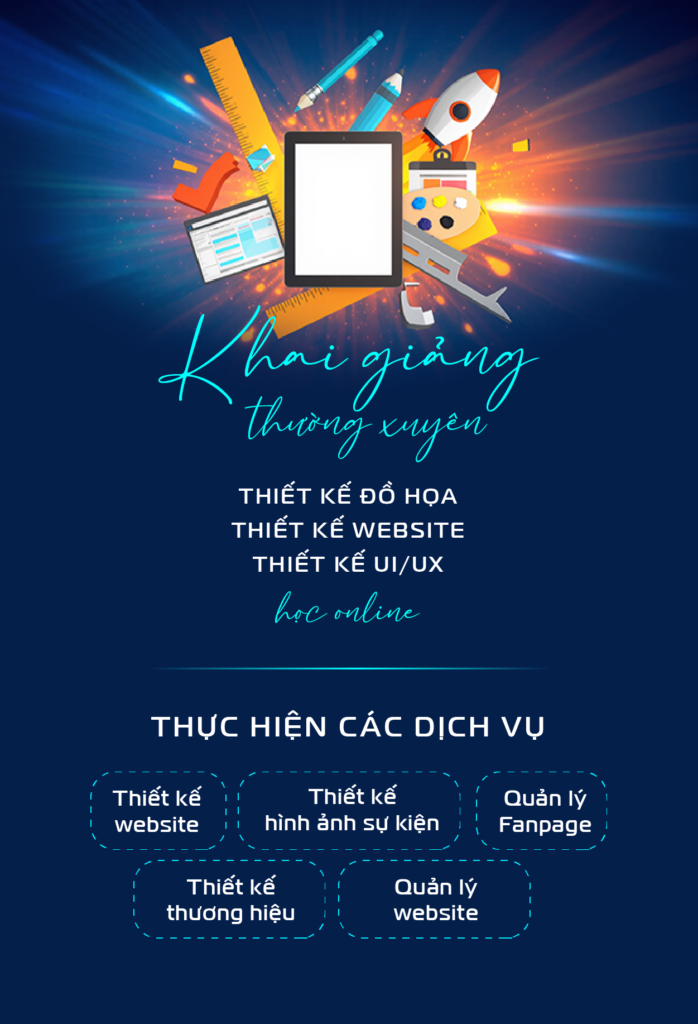 khai giarng khóa học online - đồ họa - web